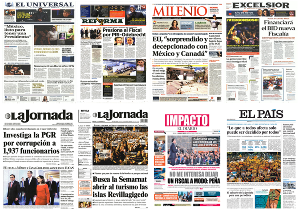 Renegociación del TLC en las primeras planas del miércoles