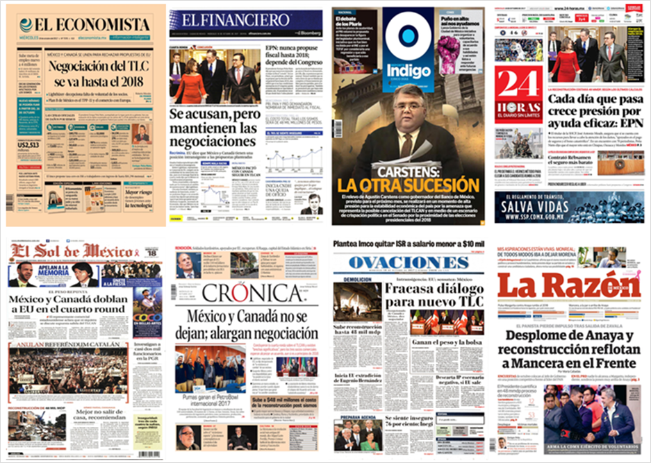 Renegociación del TLC en las primeras planas del miércoles - periodicos-2-1