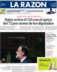 TLC y Cataluña en primeras planas - portadas-12-oct-larazon