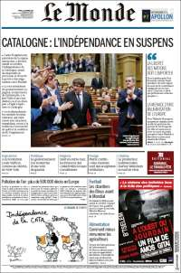 TLC y Cataluña en primeras planas - portadas-12-oct-lemonde