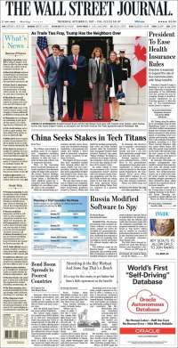 TLC y Cataluña en primeras planas - portadas-12-oct-twsj