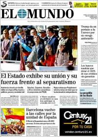 TLC, EPN y España en primeras planas - portadas-13-oct-elmundo