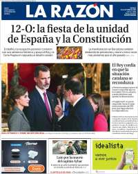 TLC, EPN y España en primeras planas - portadas-13-oct-larazon