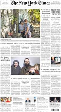 TLC, EPN y España en primeras planas - portadas-13-oct-nyt