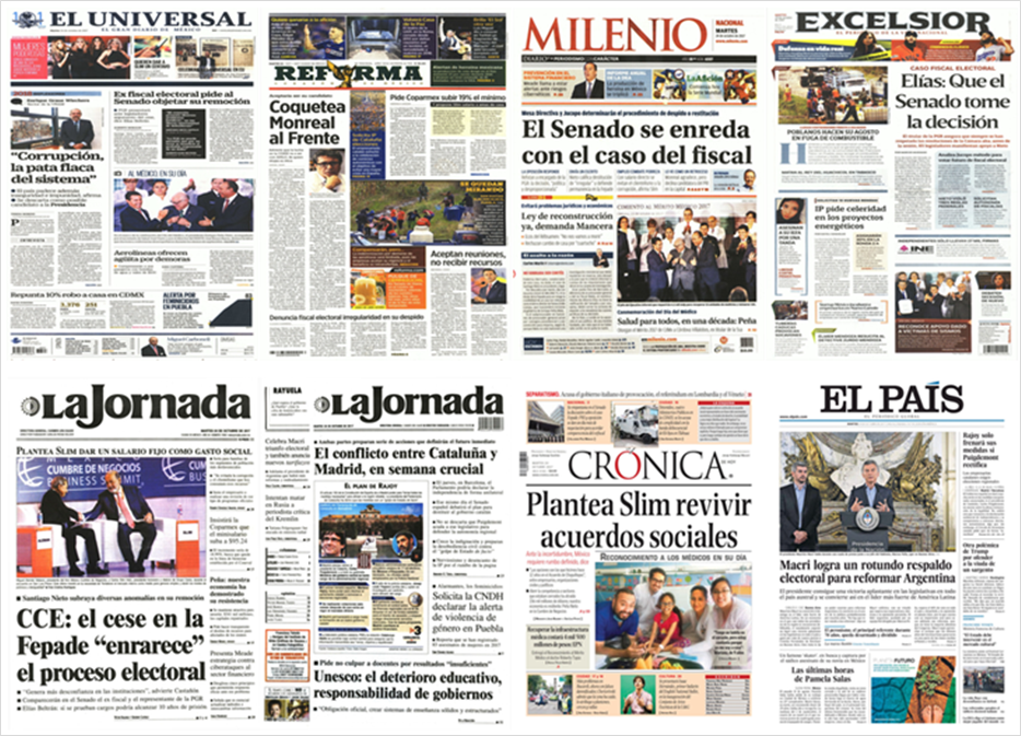 PGR, FEPADE y EE.UU. en primeras planas