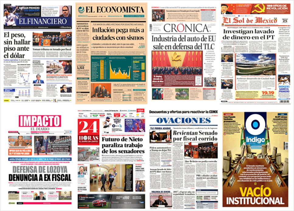 Senado, Santiago Nieto y Xi Jinping en primeras planas - portadas-25-oct1