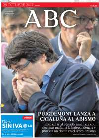 Santiago Nieto, Banorte y Cataluña en primeras planas - portadas-26-oct-abc