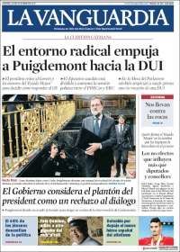 Santiago Nieto, Banorte y Cataluña en primeras planas - portadas-26-oct-vanguardia