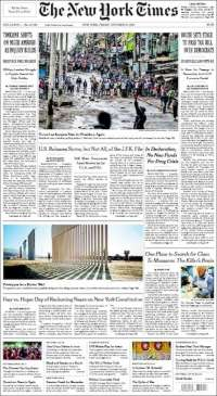 Ley de Ingresos, Televisa y Cataluña en primeras planas - portadas-27-oct-nyt