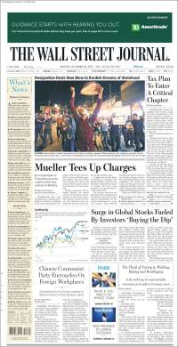 Hamilton y Cataluña en primeras planas - portadas-30-oct-twsj