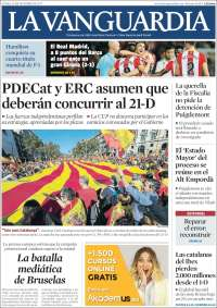 Hamilton y Cataluña en primeras planas - portadas-30-oct-vanguardia