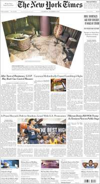 Sismo y Theresa May en primeras planas - portadas-5-oct-nyt