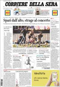 Sismo y ataque en Las Vegas en primeras planas - portadas-oct-3-italia