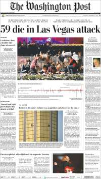 Sismo y ataque en Las Vegas en primeras planas - portadas-oct-3-twp