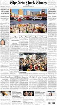 TLC y Las Vegas en primeras planas - portadas-oct-4-nyt