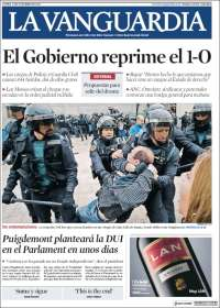 Colegio Enrique Rébsamen y Cataluña en primeras planas - portadas-oct-vanguardia