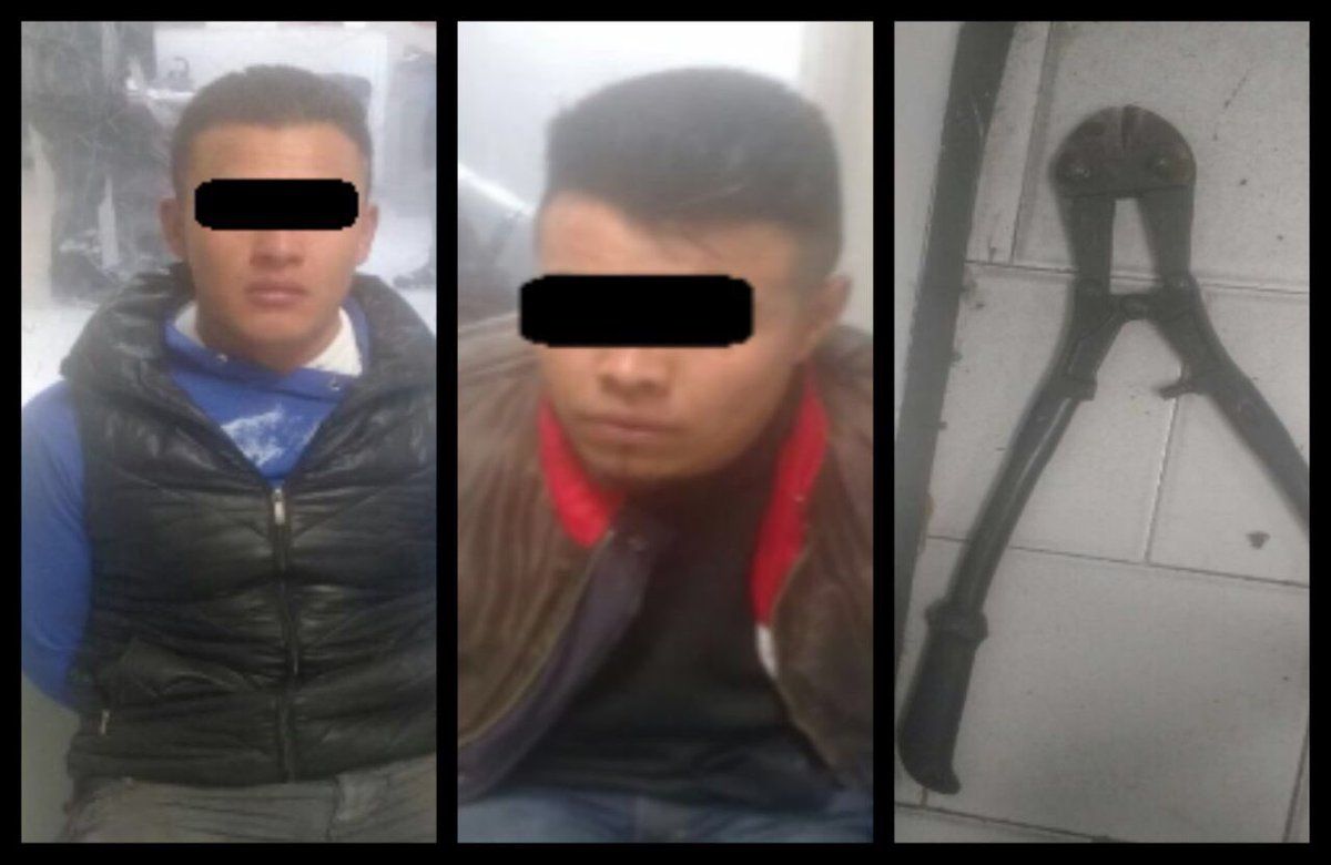 Detienen a dos por robar cables del trolebús Detienen a dos por robar cables del trolebús