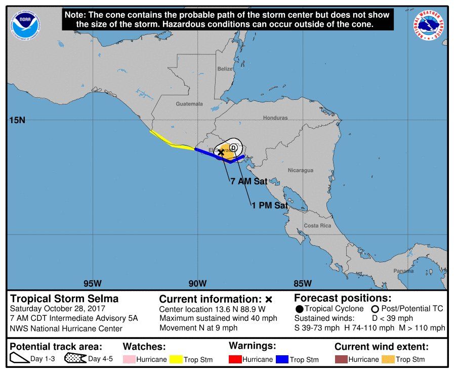Tormenta tropical Selma golpea El Salvador - selma