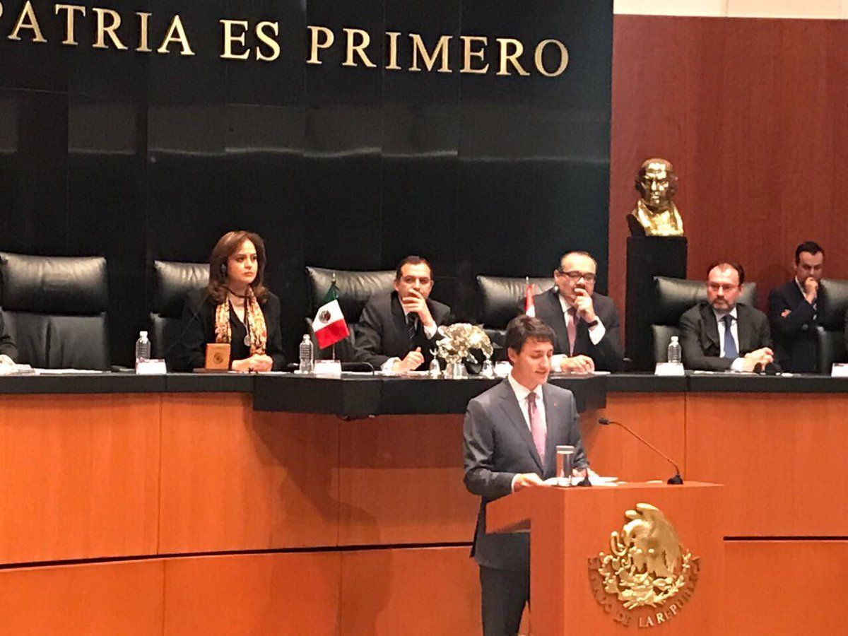 Trudeau pide mejorar salarios en México - trudeau-senado