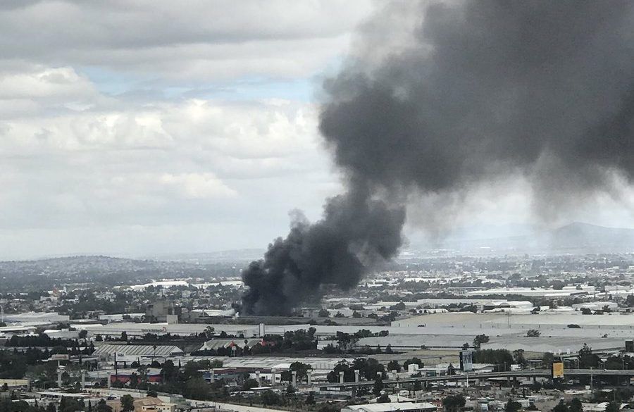 Incendio en bodega de Tultitlán