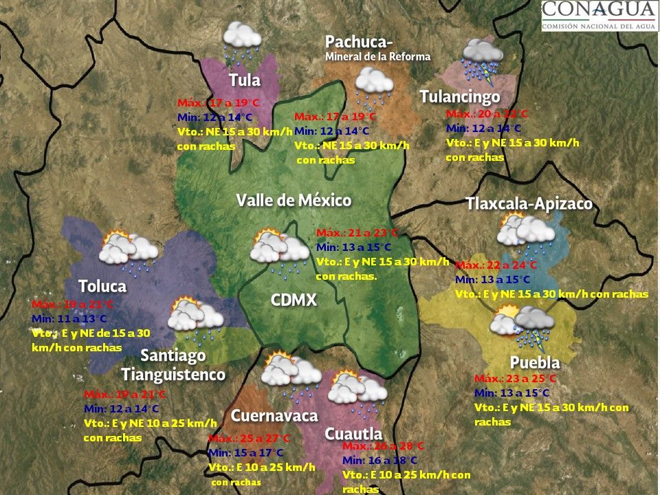 Prevalece el pronóstico de lluvias en el occidente, centro y sur del país - vdm-0510