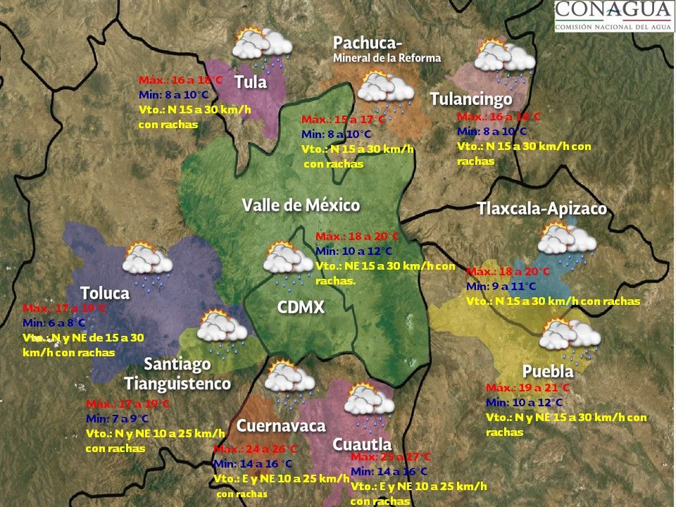 Cielo nublado y ambiente frío en el Valle de México - vdm-1710