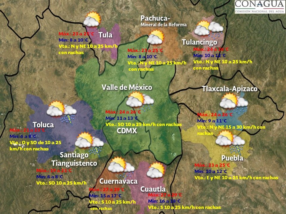 Ambiente fresco y posibilidad de lluvias en el Valle de México - vdm-3110