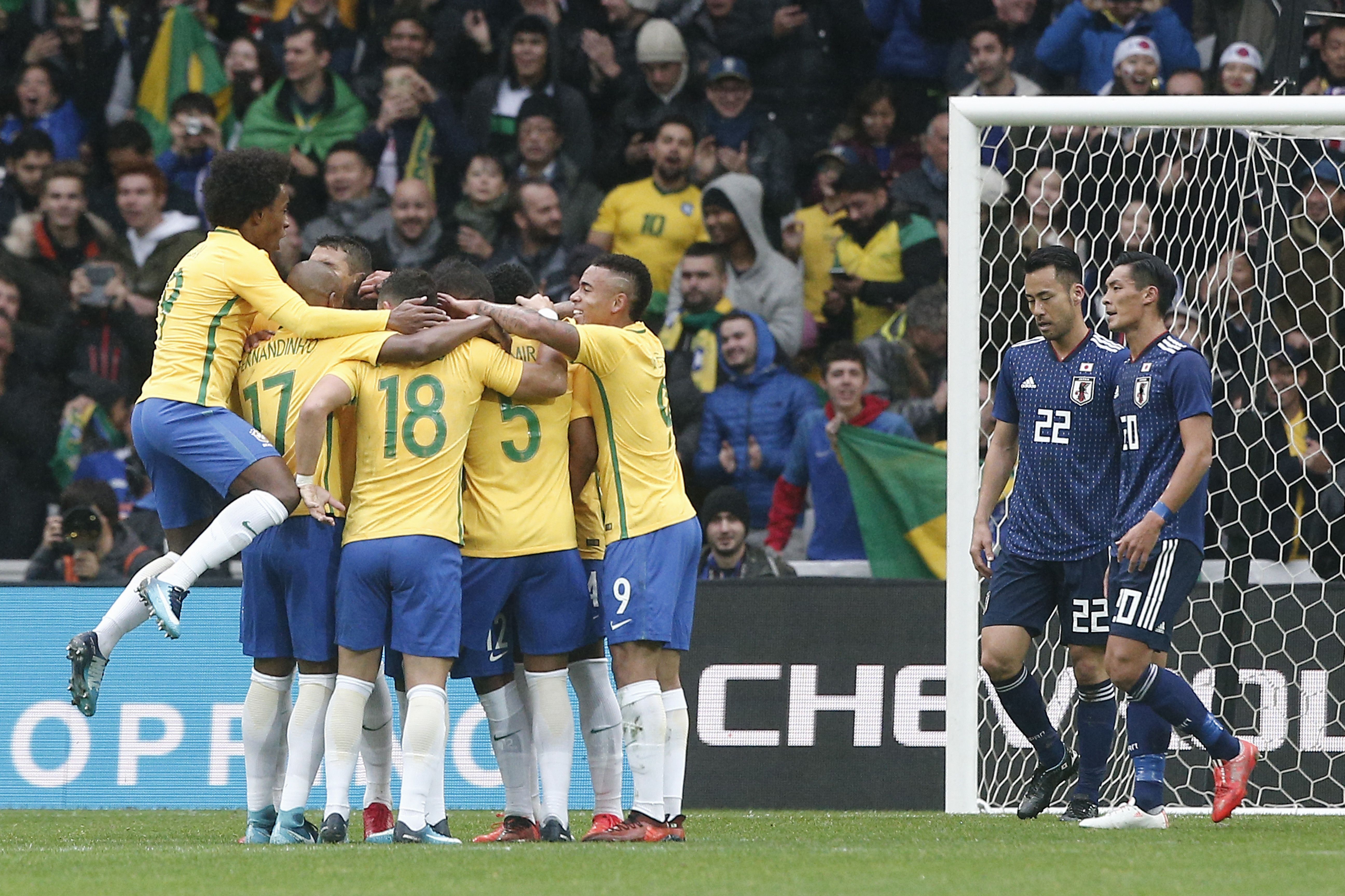 Brasil vence 3-1 a Japón en encuentro amistoso