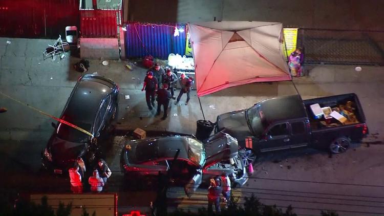 Accidente deja un muerto y tres heridos en Los Ángeles - Boyle-Heights-atropellan-a-cuatro