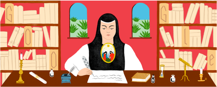 Google celebra nacimiento de Sor Juana Inés de la Cruz con doodle