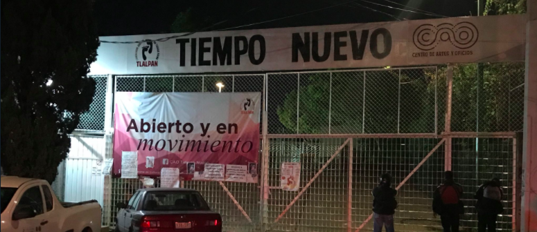 Muere niña aplastada en escuela provisional en Tlalpan