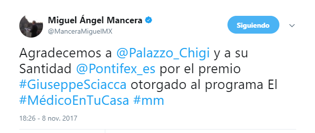 Cancelan premio a Miguel Mancera en el Vaticano - Premio-El-Vaticano
