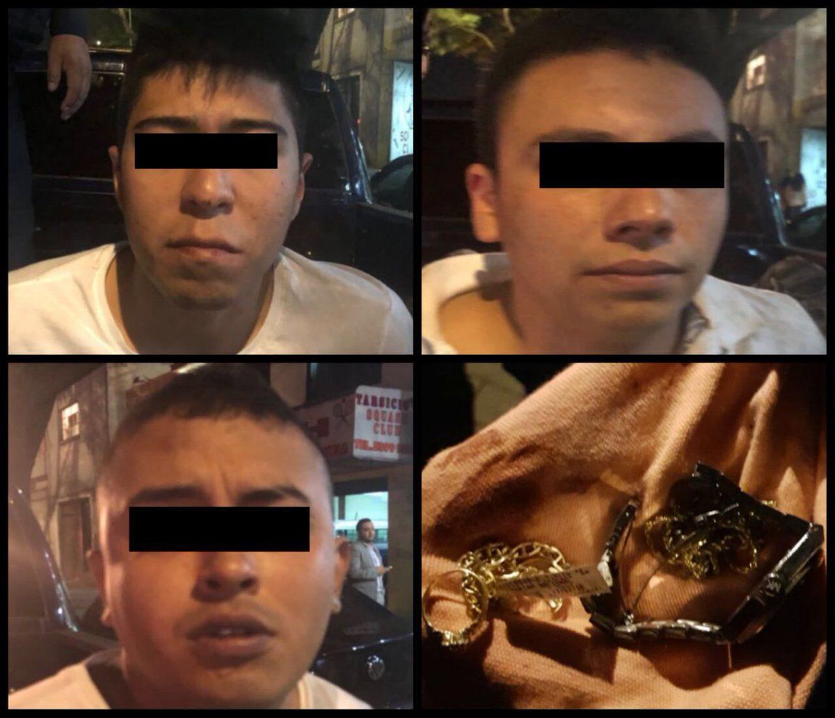 Detienen a tres por asaltar casa de empeño en la Anáhuac - Sujetos-asalto-casa-de-empeño-Anáhuac-2