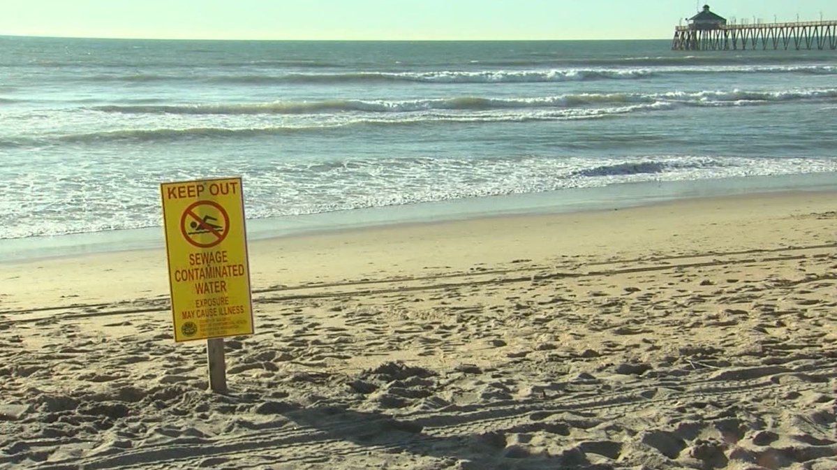 Llegan aguas negras de México a playas del sur de California Llegan aguas negras de México a playas del sur de California