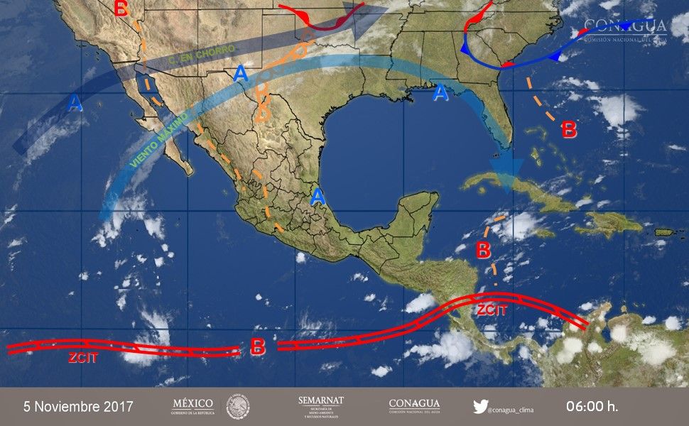 Cielo medio nublado para la mayor parte del país - clima-5-nov