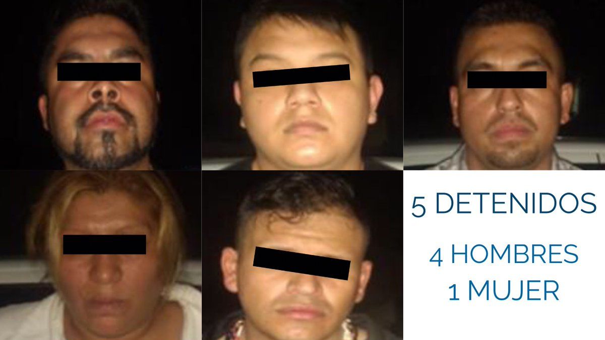 Detienen a cinco presuntos asaltantes en Buenavista