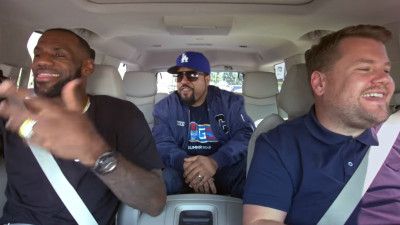 Ice Cube canta en 'Carpool Karaoke' junto a Lebron James y James Corden - lebron-james-carpool-karaoke-with-ice-cube-james-corden
