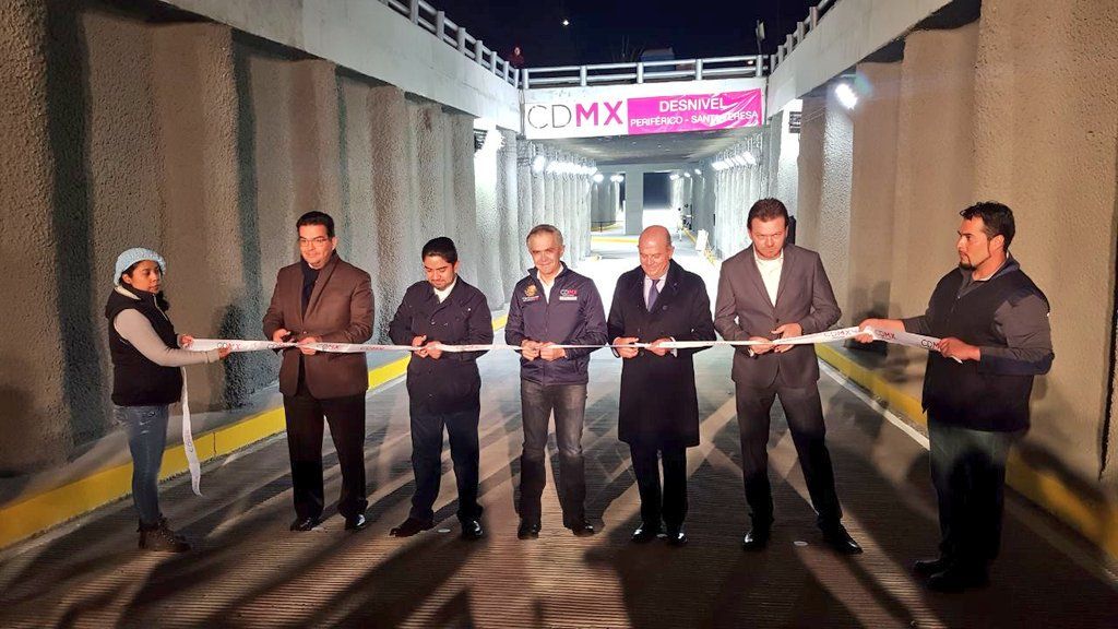 Mancera inaugura desnivel en Periférico Sur
