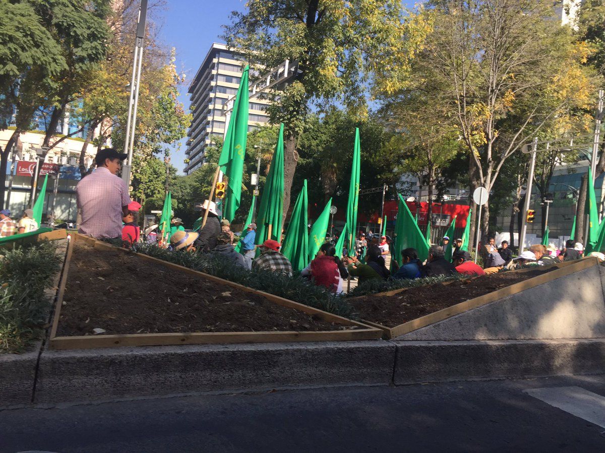 Manifestantes provocan caos en Reforma