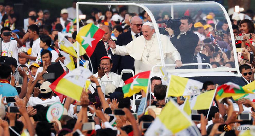 El papa llama a la reconciliación en Myanmar