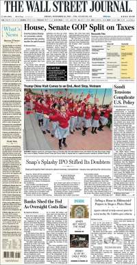 EPN, Trump y China en primeras planas - portadas-10-nov-twsj