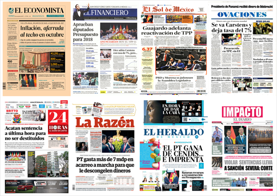 EPN, Trump y China en primeras planas - portadas-10-nov1