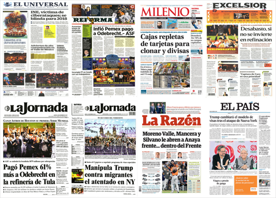 Pemex y ataque de Nueva York en primeras planas