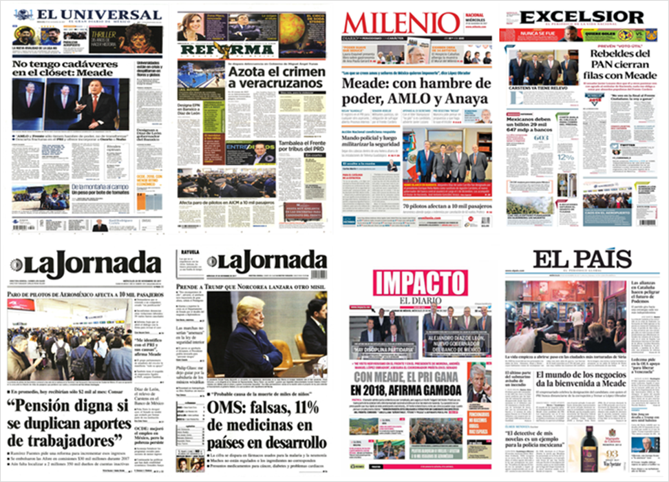 Meade, Aeroméxico y Trump en primeras planas