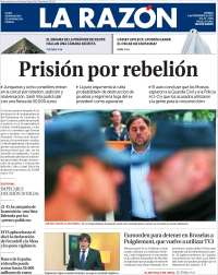 IFT, Mancera y Cataluña en primeras planas - portadas-3-nov-larazon