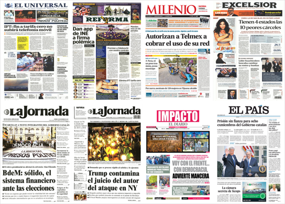 IFT, Mancera y Cataluña en primeras planas