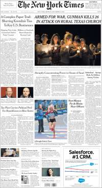 SFP, Puigdemont y Texas en primeras planas - portadas-6-nov-nyt