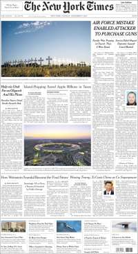 Mancera, Los Zetas y atacante de Texas en primeras planas - portadas-7-nov-nyt