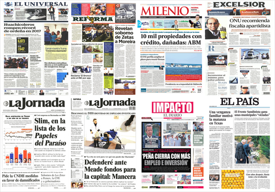 Mancera, Los Zetas y atacante de Texas en primeras planas