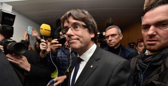 Liberan con medidas cautelares a Puigdemont - puigdemont-detenido-en-Belgica-560x288